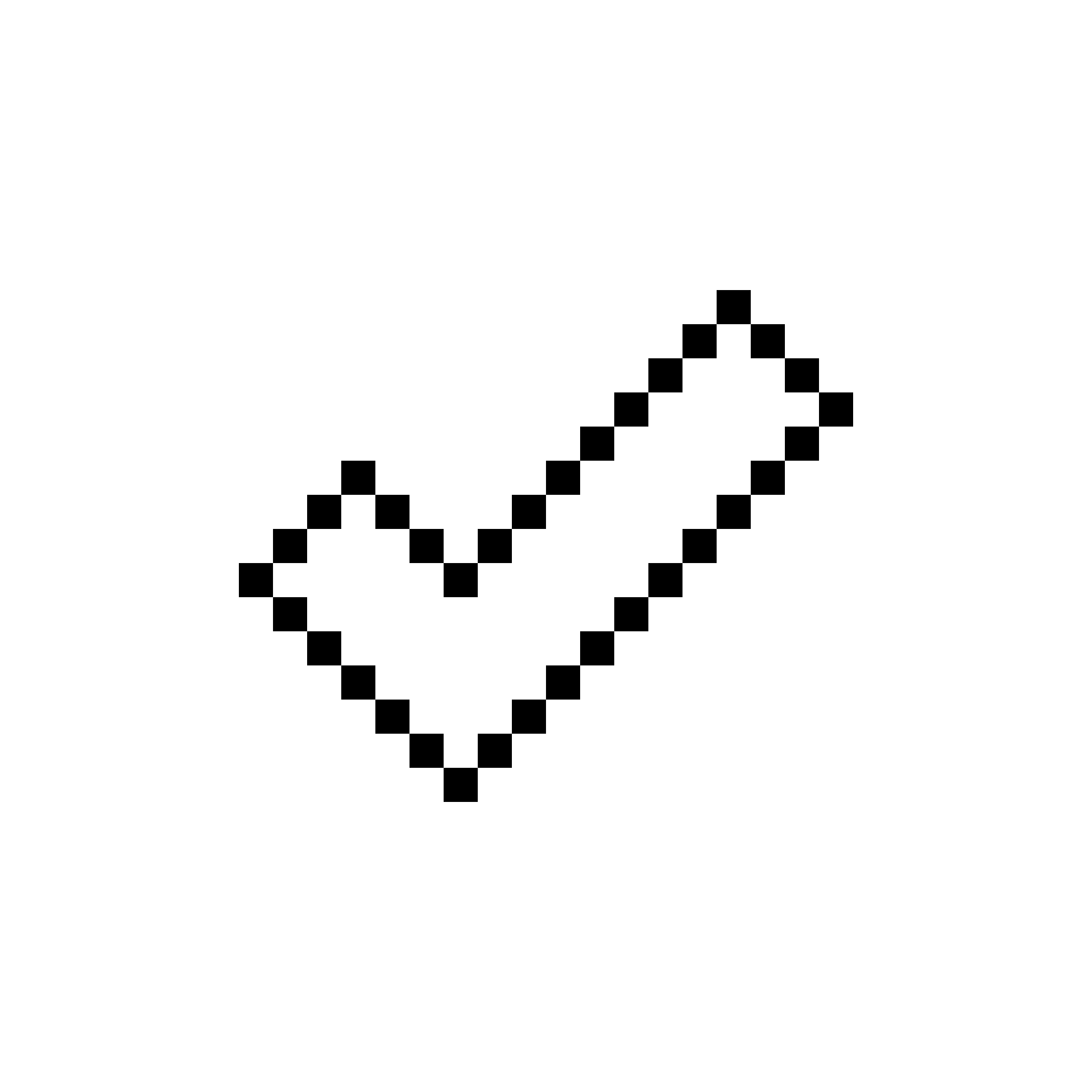 Checkmark Pixel Icon | Free Vector Illustration + PNG