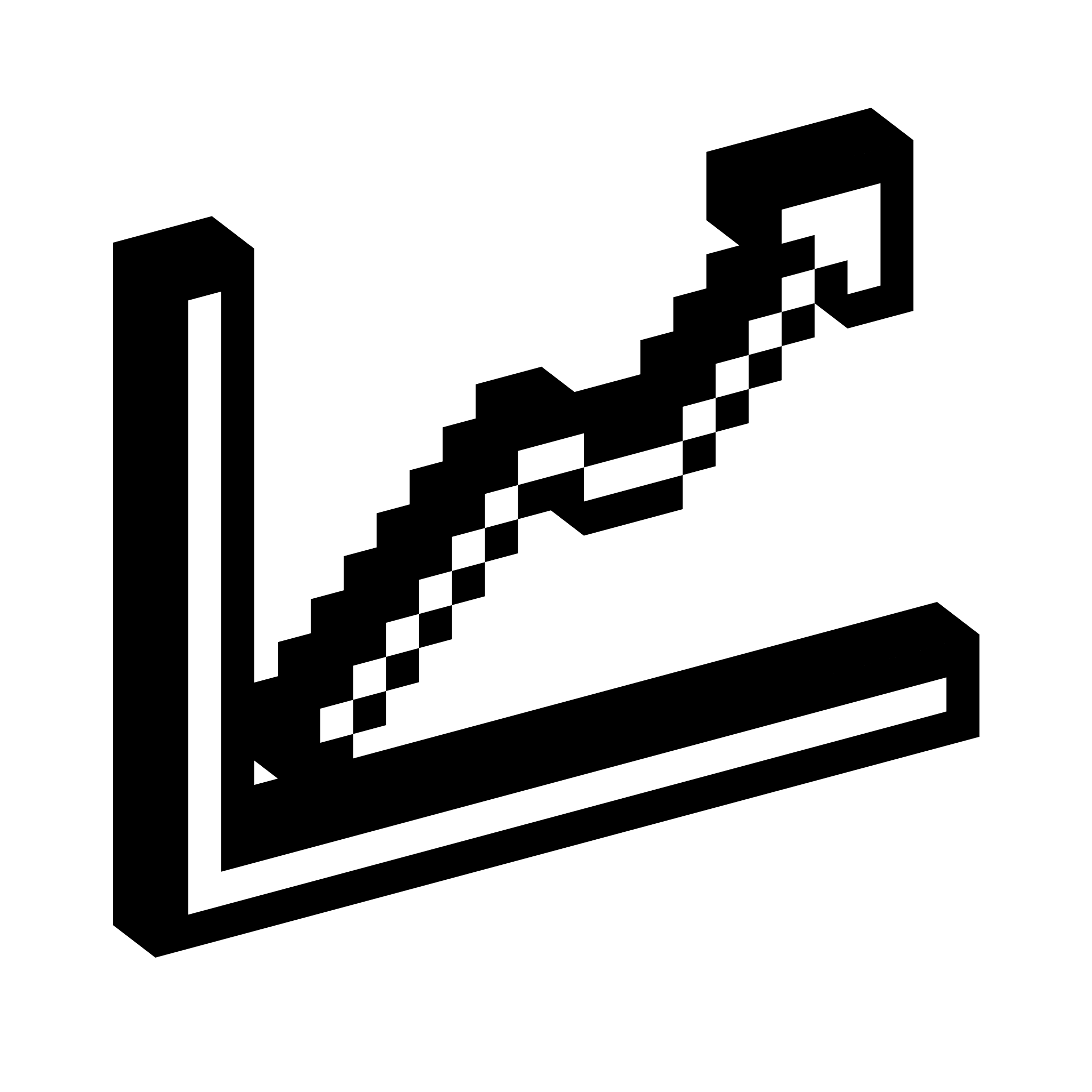 Line Chart Pixel Icon | Free Vector Illustration + PNG