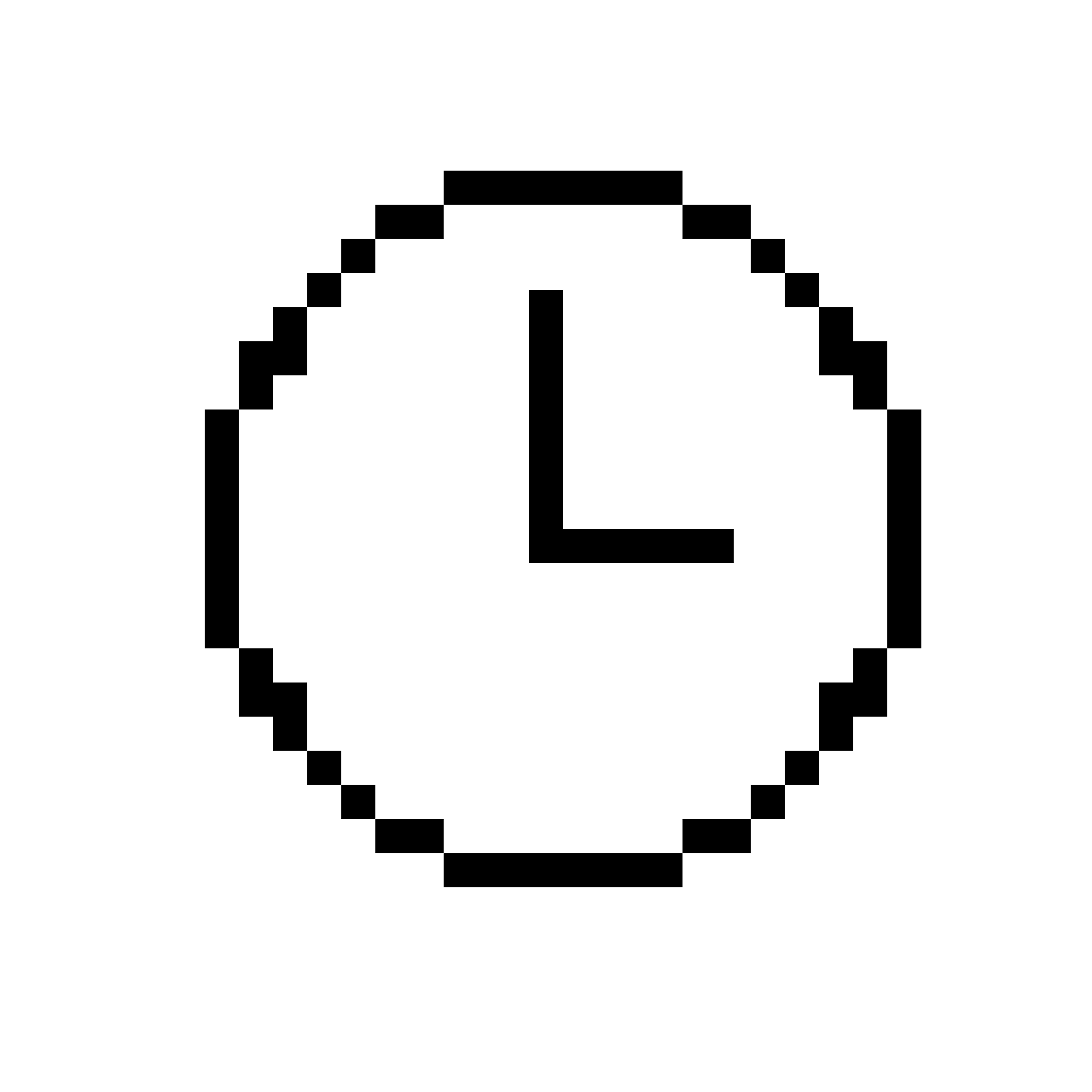 Clock Pixel Icon | Free Vector Illustration + PNG