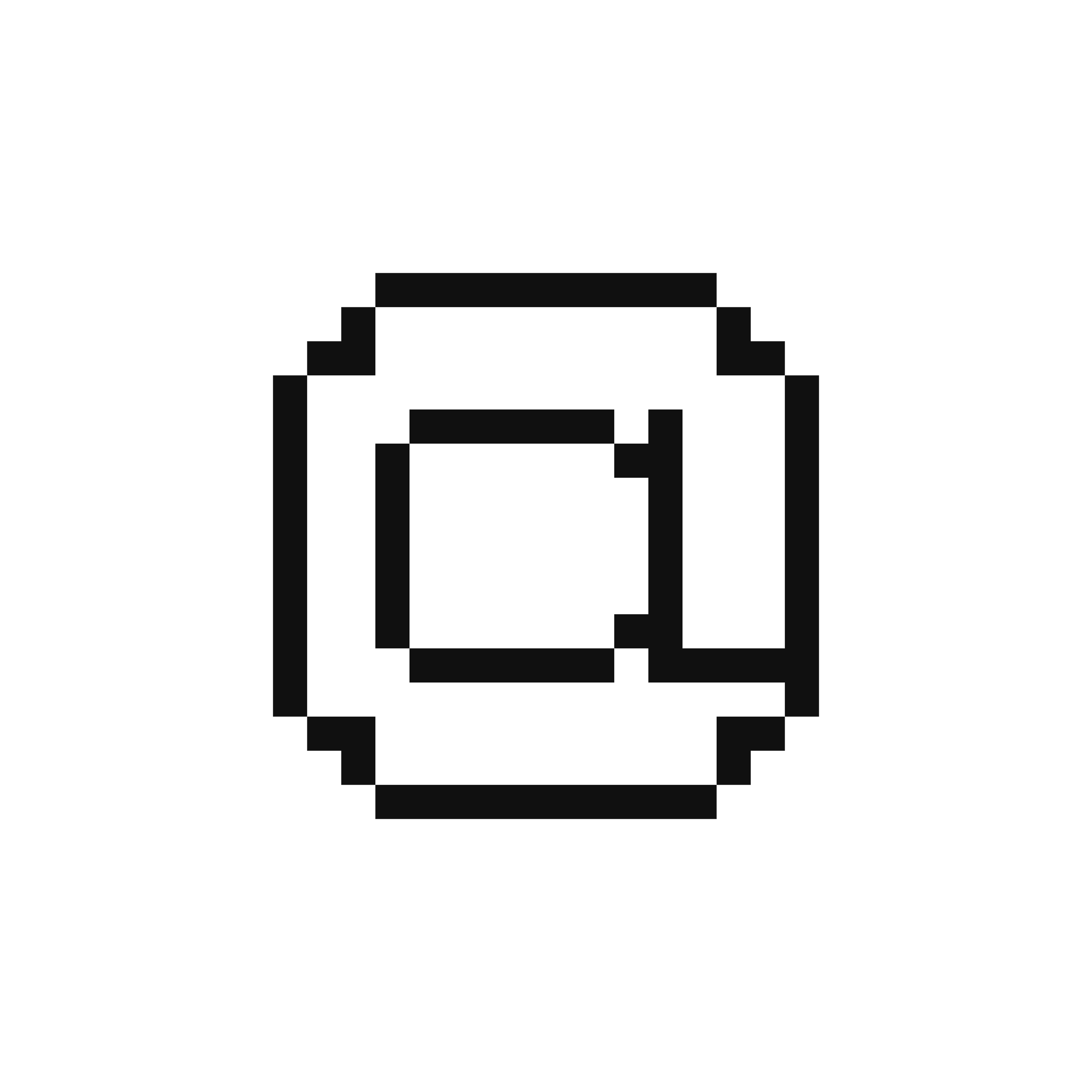 Pixelated at symbol centered inside a circle