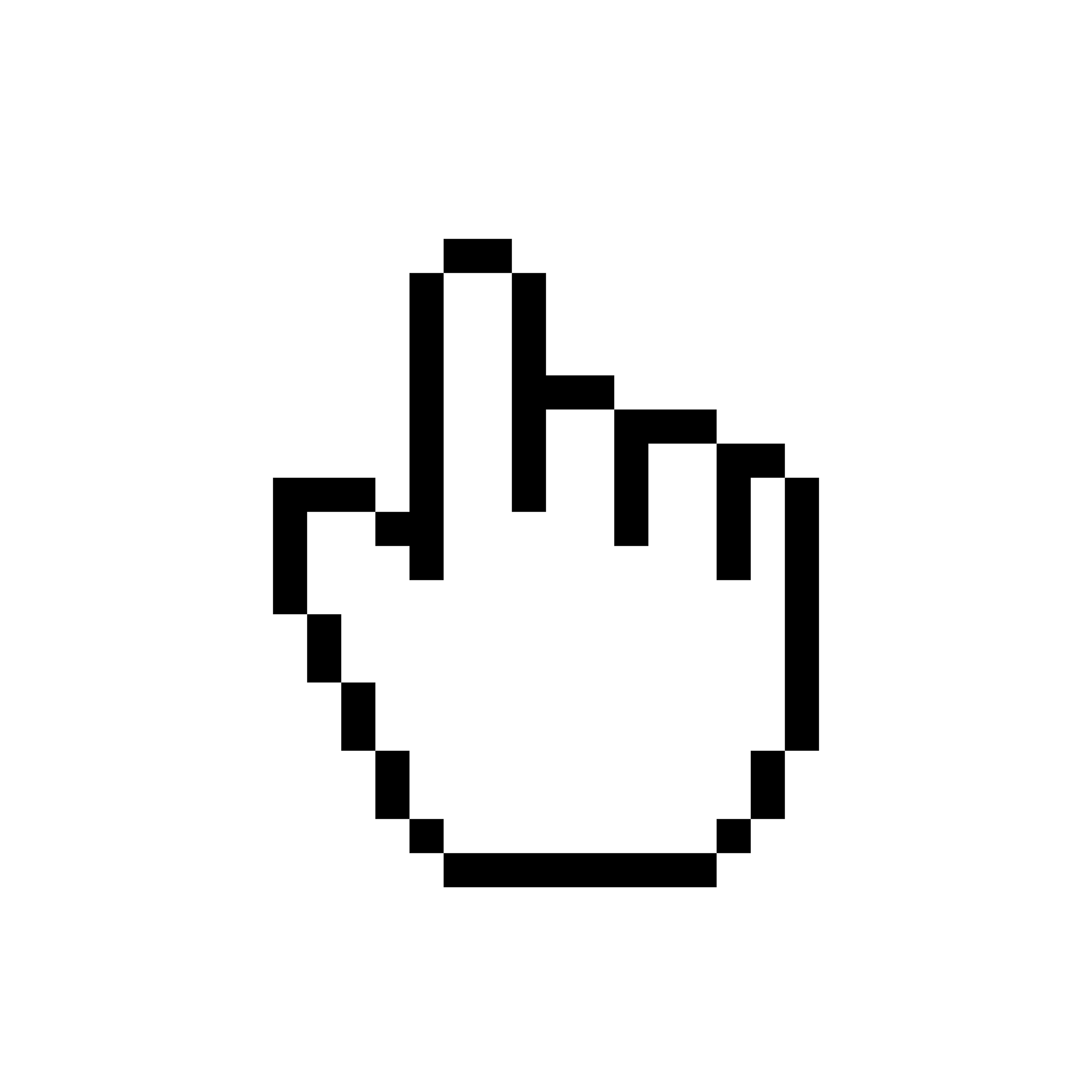 Cursor Hand Pixel Icon | Free Vector Illustration + PNG