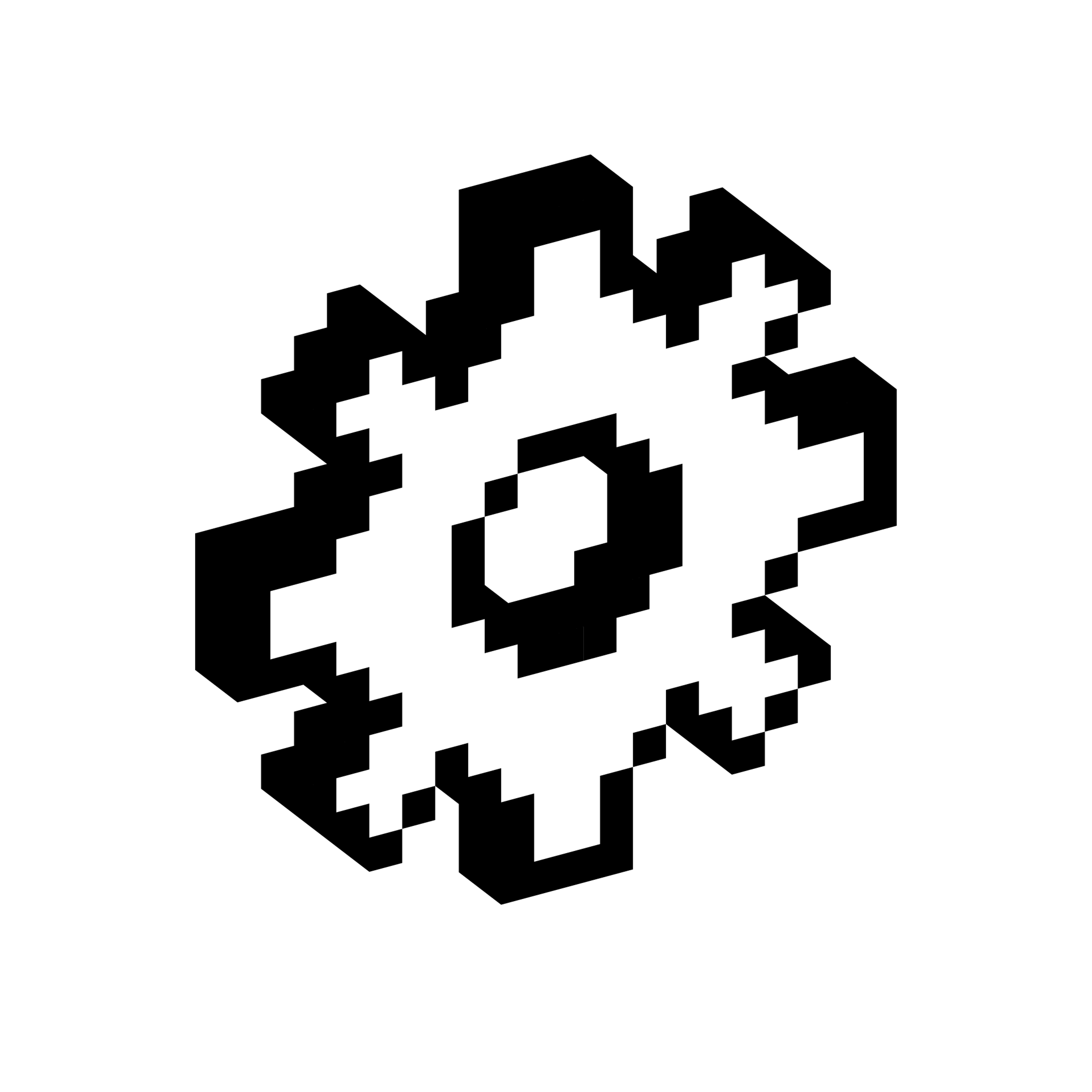 Mechanical gear with evenly spaced teeth displayed in a blocky three-dimensional pixel style